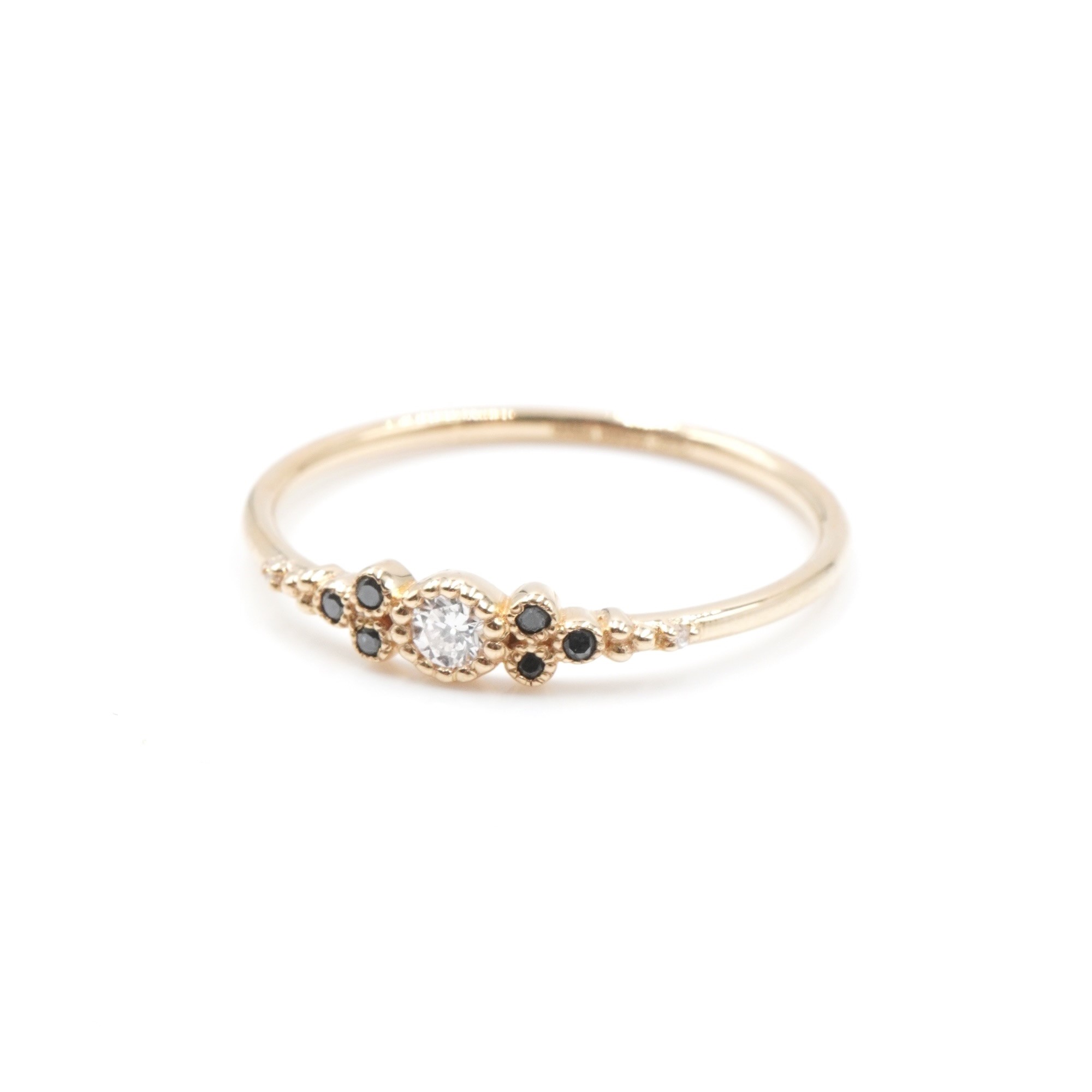 Angèle Brousse Little Paradis bague diamants noirs or 18 carats