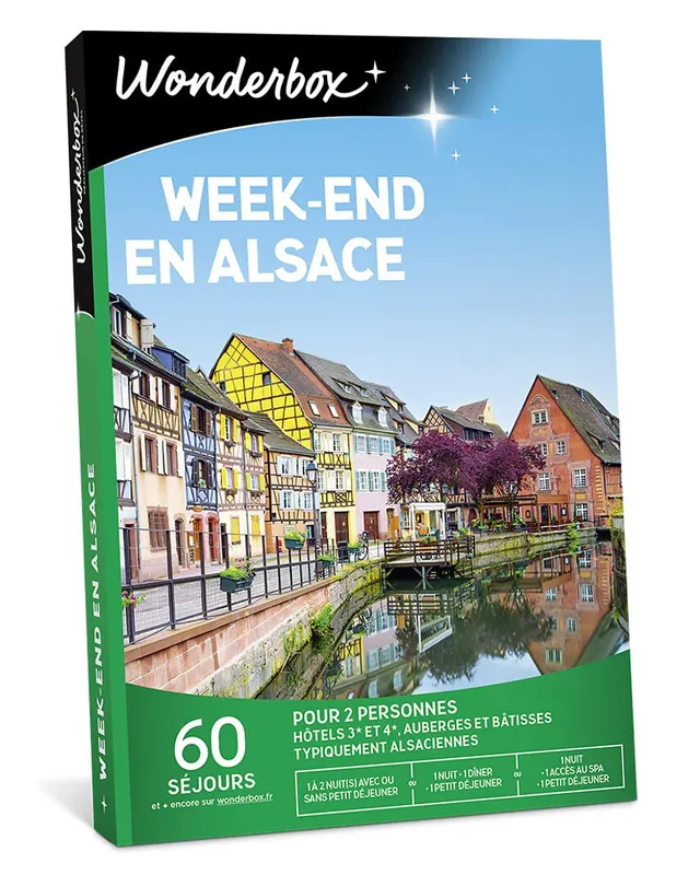 Wonderbox Week-End en Alsace coffret cadeau 2 pers 60 séjours