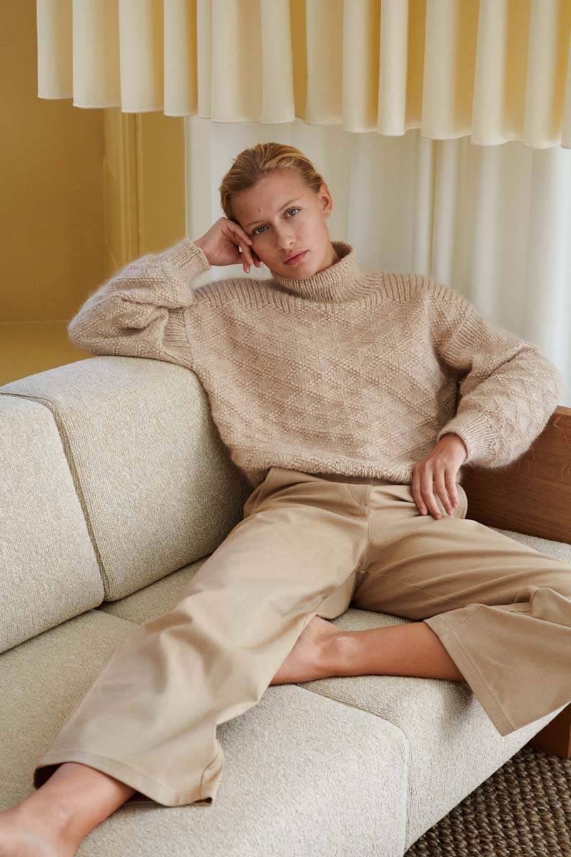 Isager Texture Sweater kit tricot pull femme laine