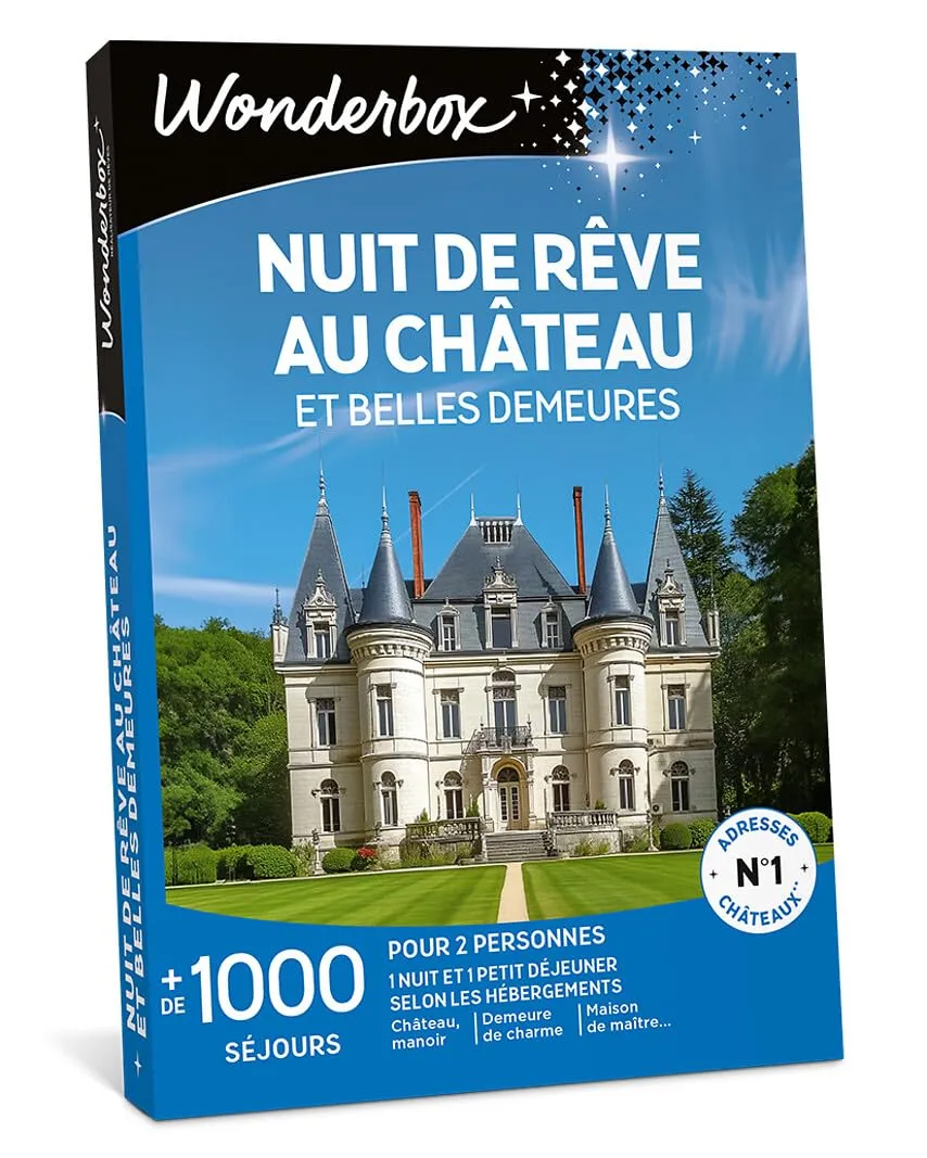 Wonderbox Nuit de Rêve au Château coffret séjour 1 nuit 2 pers