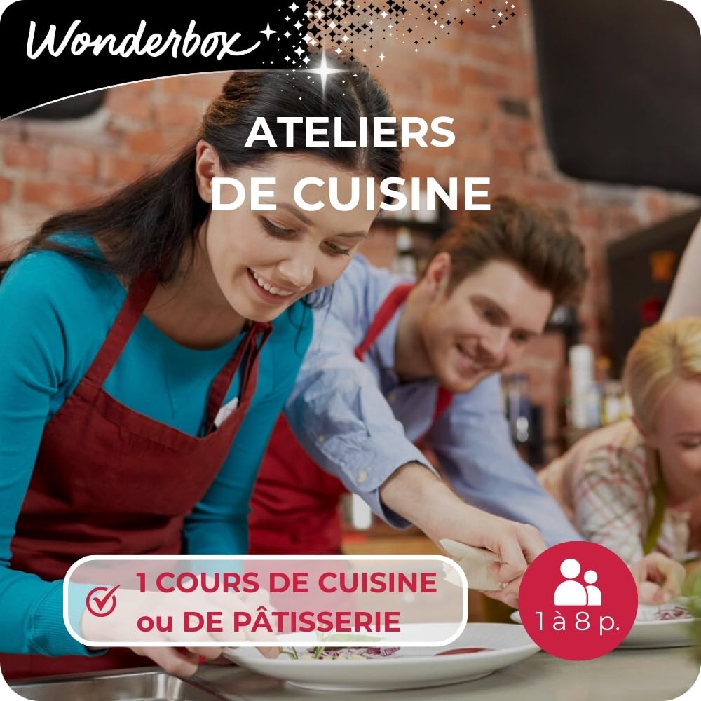 Wonderbox Ateliers de Cuisine coffret cadeau cours 1-8 pers