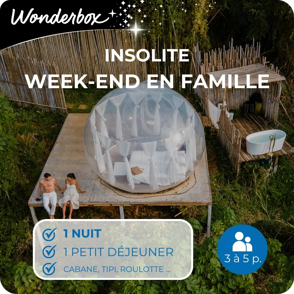Wonderbox Séjour & Week-end Week-End Insolite coffret cadeau famille