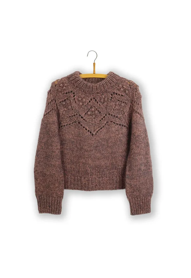Isager Magnolia Bloom kit tricot laine gilet