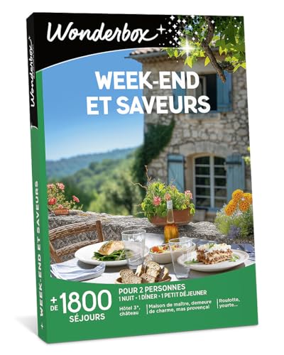 Wonderbox Week-End et Saveurs coffret séjour gourmand 1 nuit 2 pers