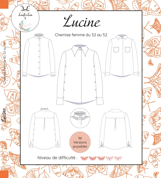 Laeti & Léa Lucine patron chemise femme 32-52 PDF