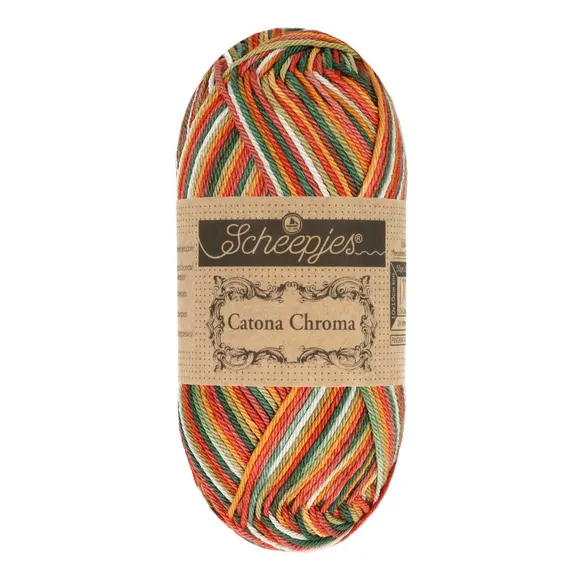Scheepjes Catona Chroma 027 fil coton dégradé multicolore