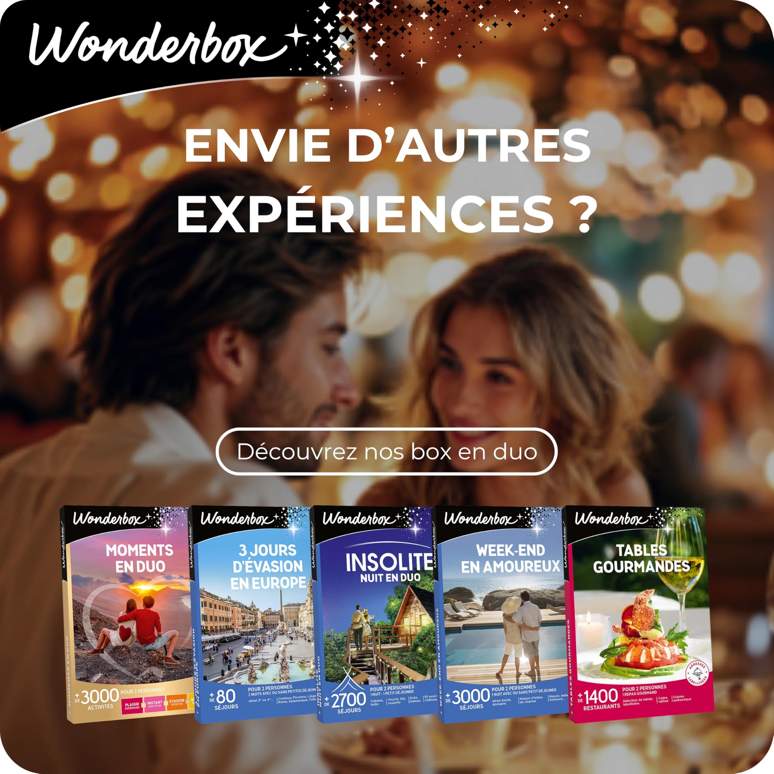 Wonderbox En Or Multi Activité coffret cadeau 1 activité 1-2 pers