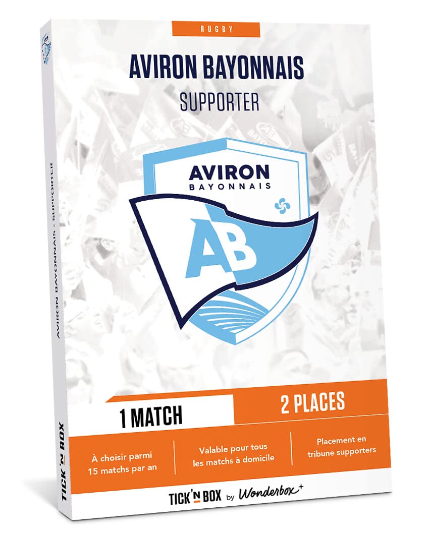 Tick&Box Aviron Bayonnais coffret 2 places rugby supporter