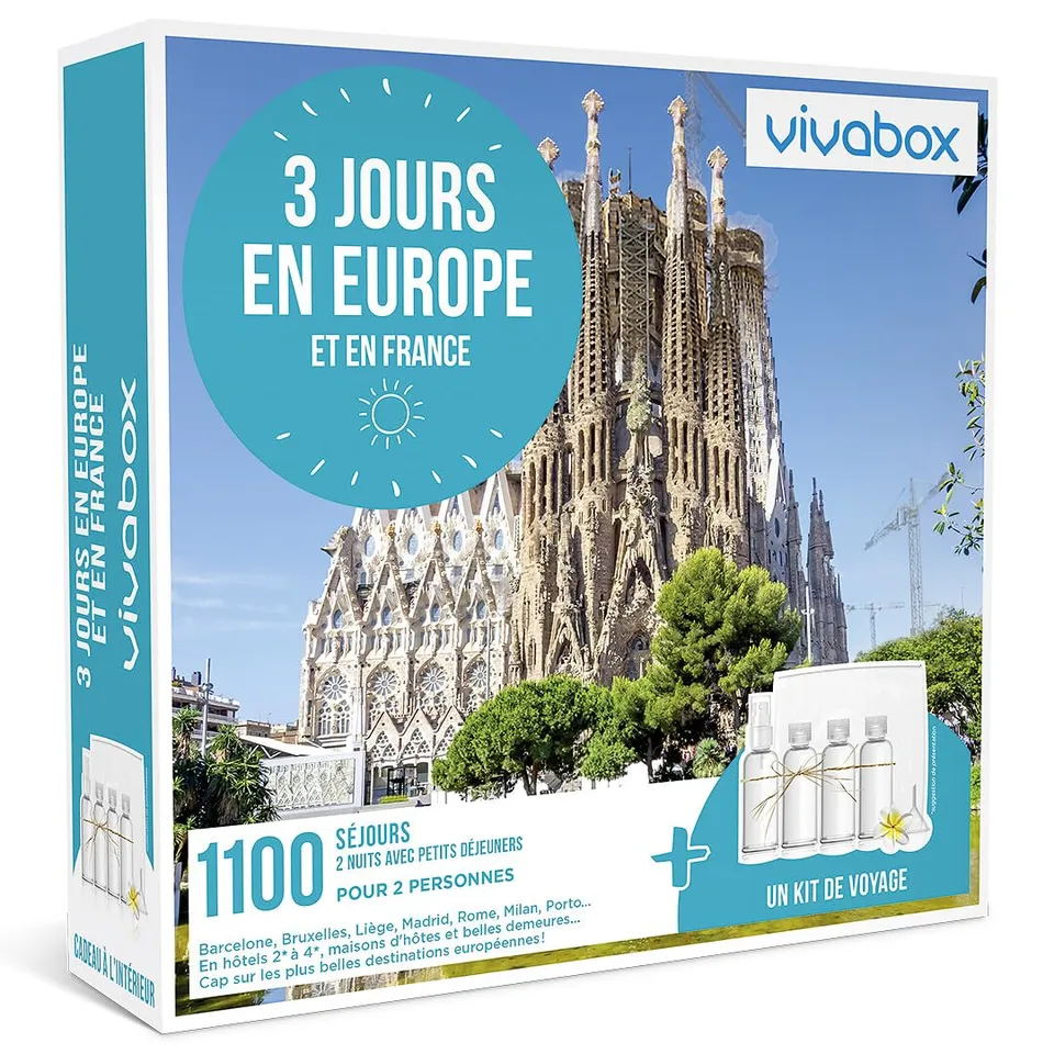 Wonderbox Vivabox 3 Jours en Europe coffret séjour 2 personnes
