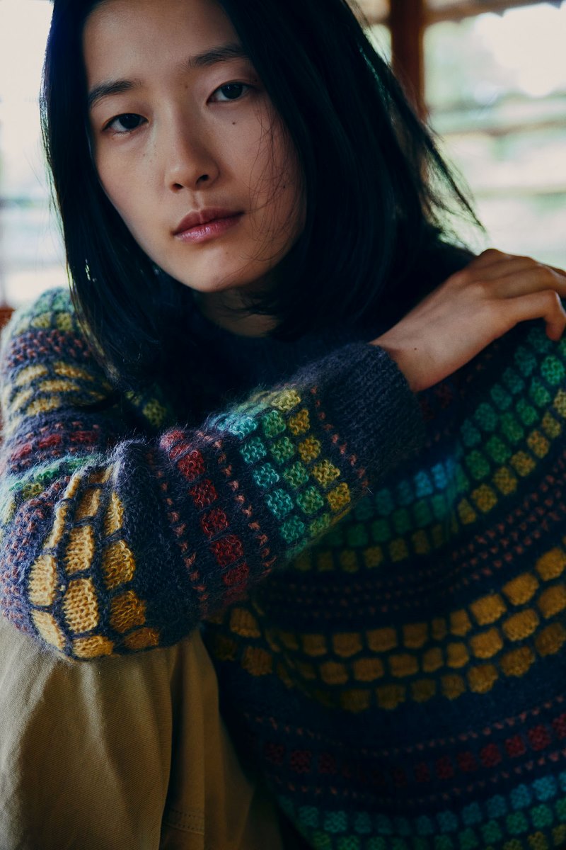 Isager Kagemusha kit tricot laine pull