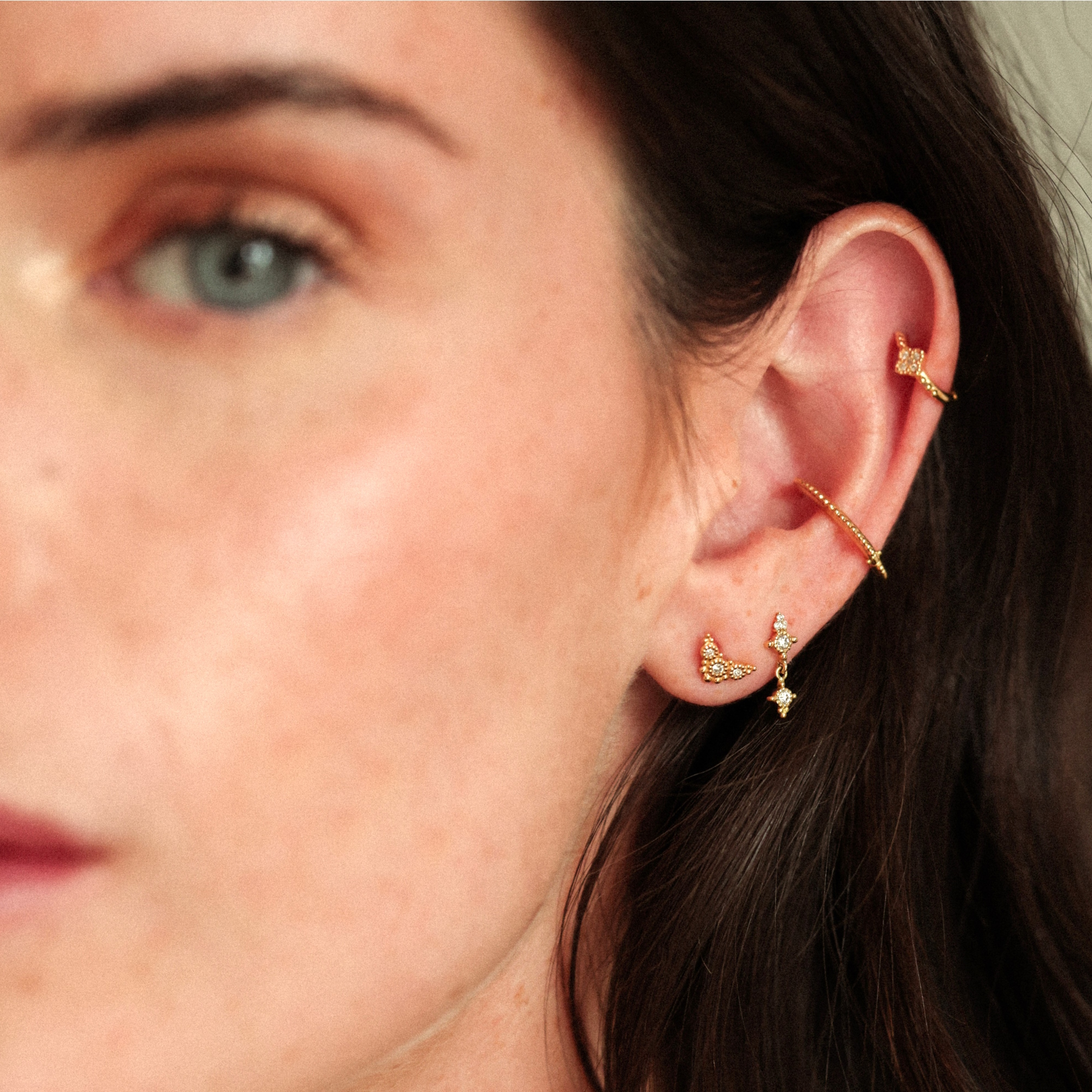 Angèle Brousse Susie puce or diamants 0,031 ct