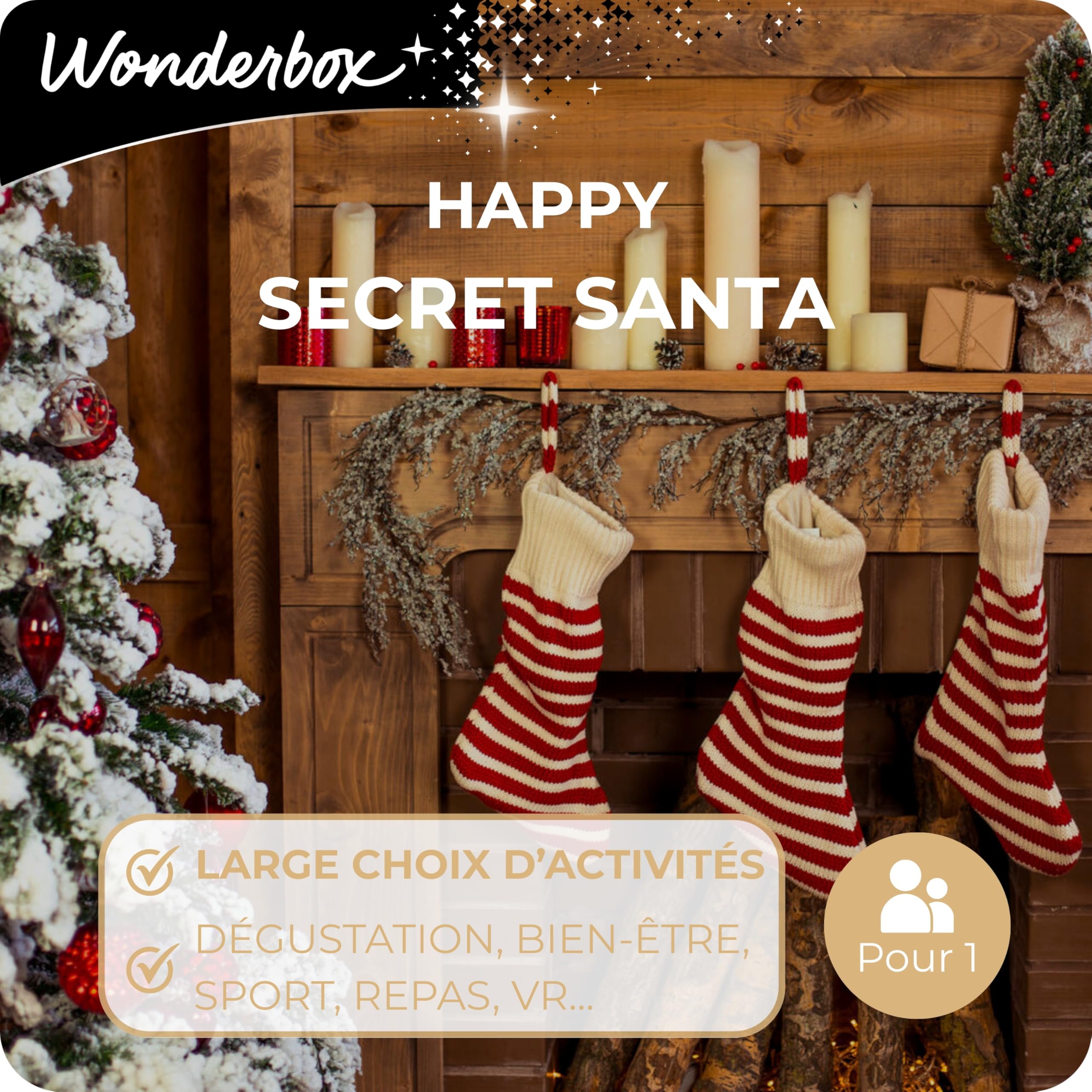 Wonderbox Happy Secret Santa coffret cadeau multi activités solo