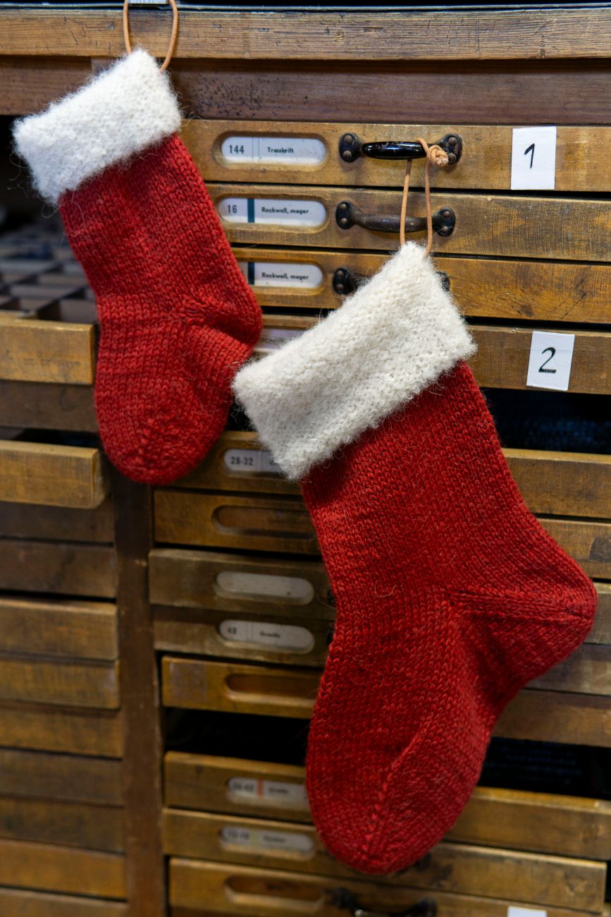 Isager Yarn Kits Christmas Stocking kit tricot chaussette