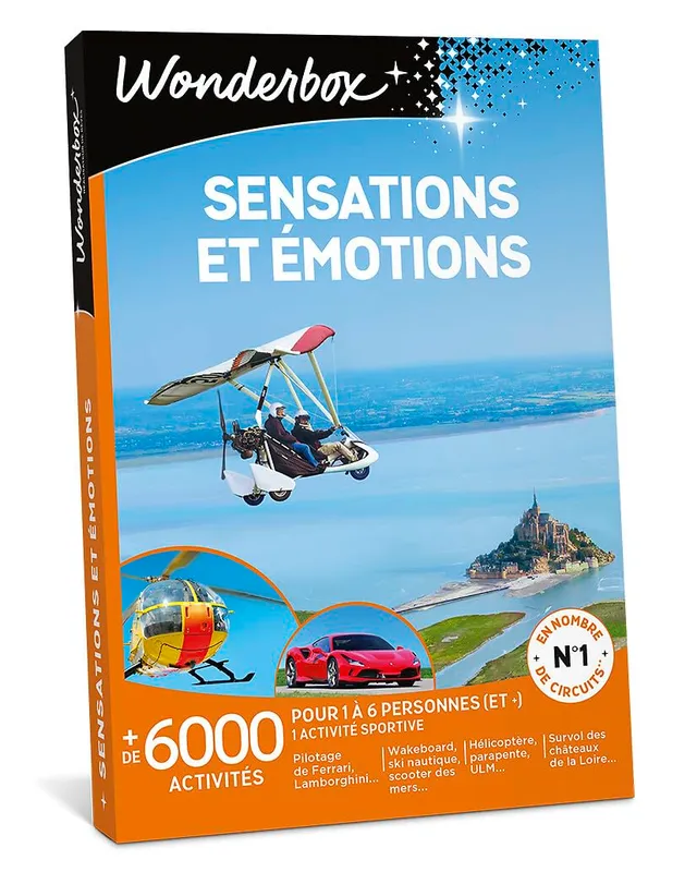Wonderbox Sport Sensations et Emotions coffret cadeau sport