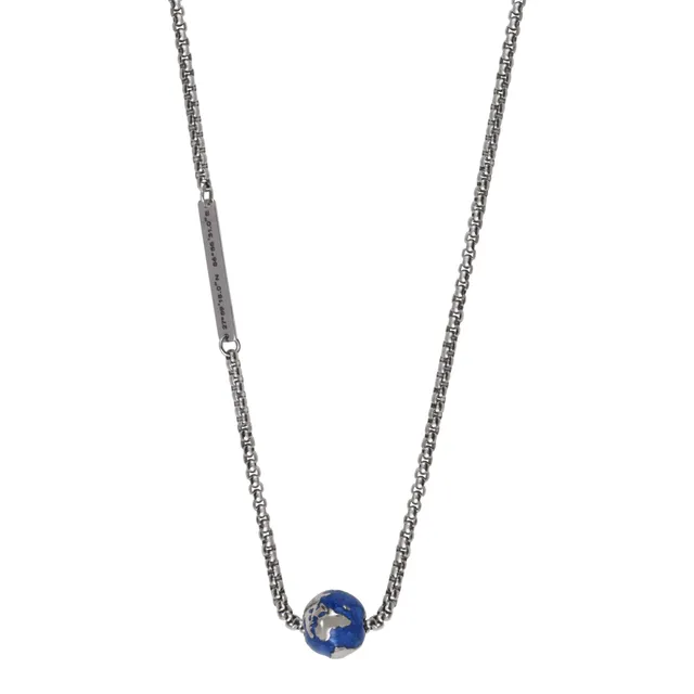 IKOBA Colliers Chaîne Terre Émail Bleu collier pendentif