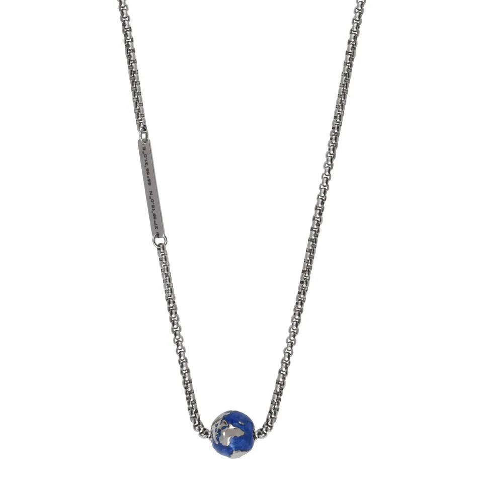 IKOBA Colliers Chaîne Terre Émail Bleu collier pendentif
