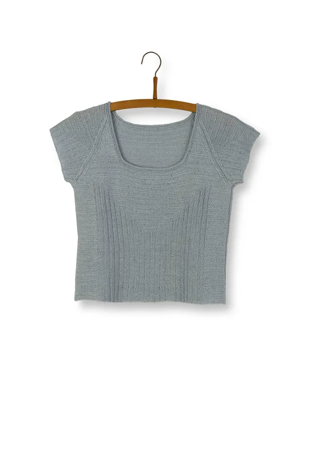 Isager Japansk Ribtop patron top en côtes femme