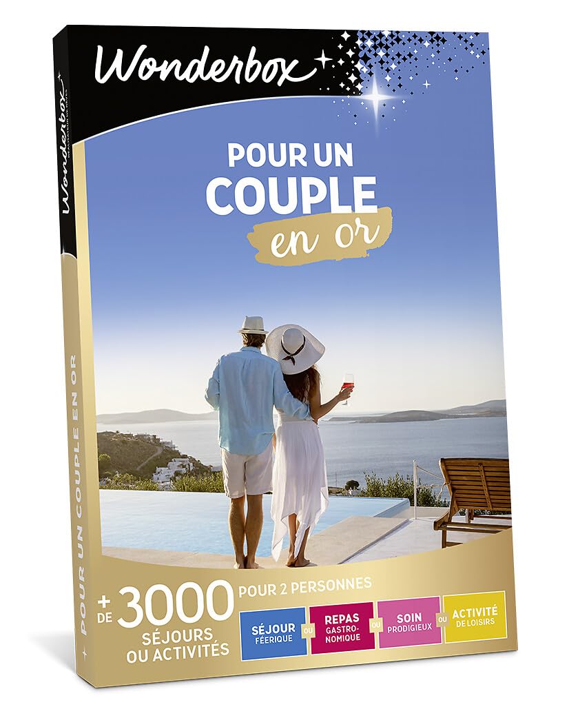 Wonderbox Pour Un Couple en Or coffret 2 personnes séjour repas