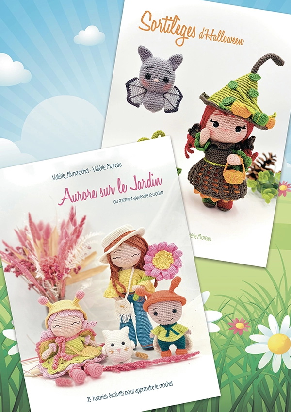 Valérie Fil Un Crochet Combo Aurore Jardin Halloween livres patron A4