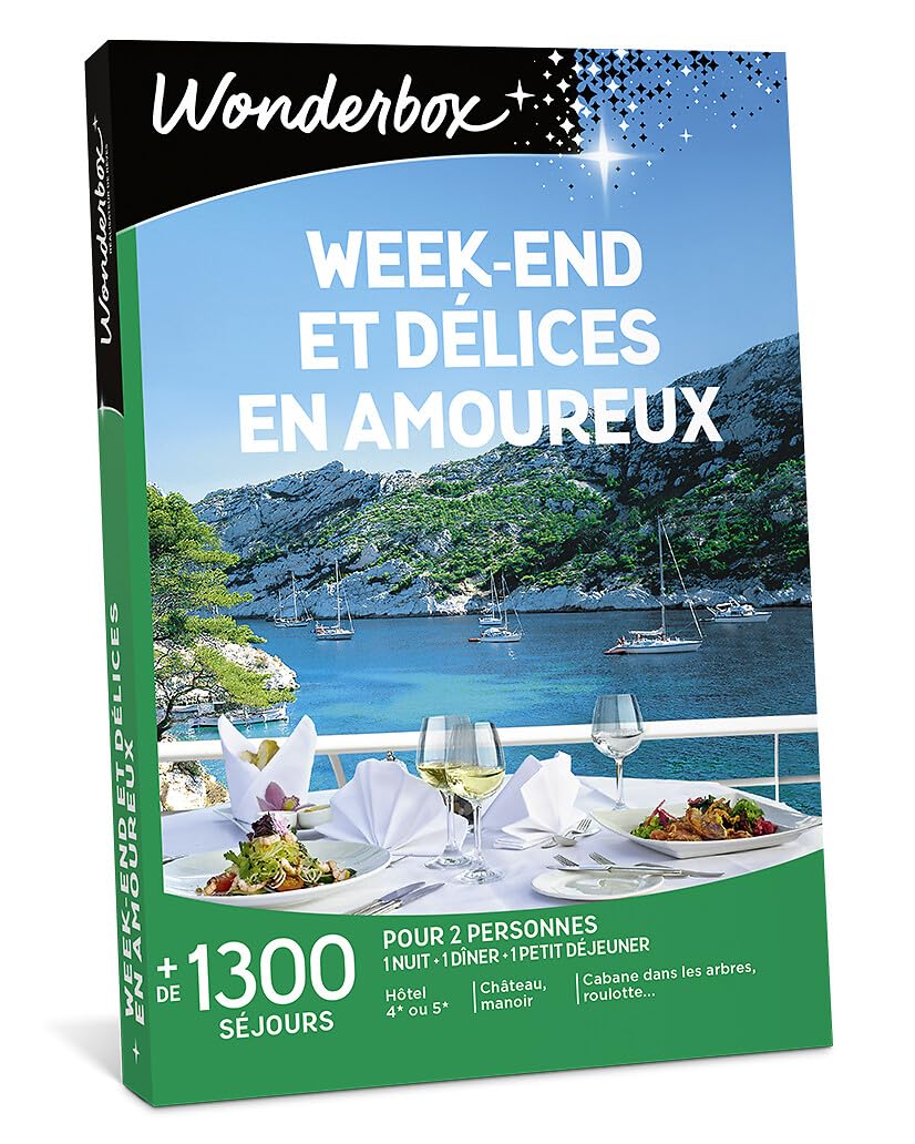 Wonderbox Séjour & Week-end Et Délices coffret cadeau amoureux 2 pers