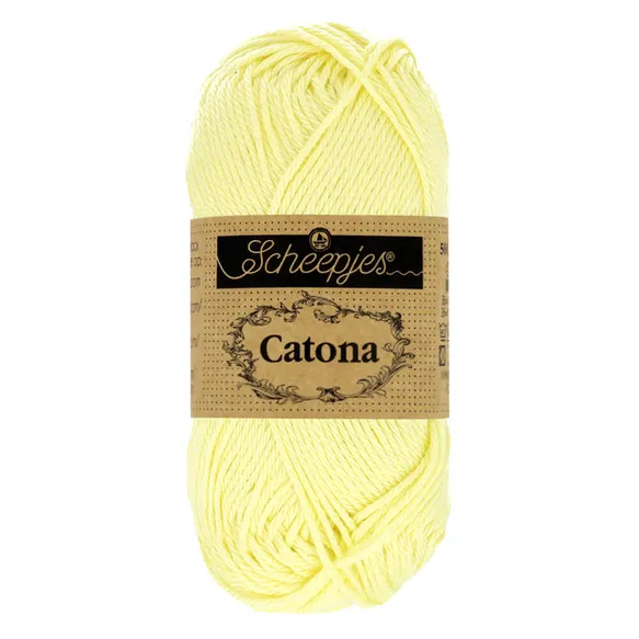 Scheepjes Catona 0100 fil coton lemon 50g jaune mercerisé
