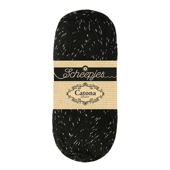 Scheepjes Catona Shine 110 fil coton brillant noir