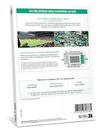 Wonderbox Évènements Sportifs AS Saint-Etienne Supporter coffret cadeau 2 places
