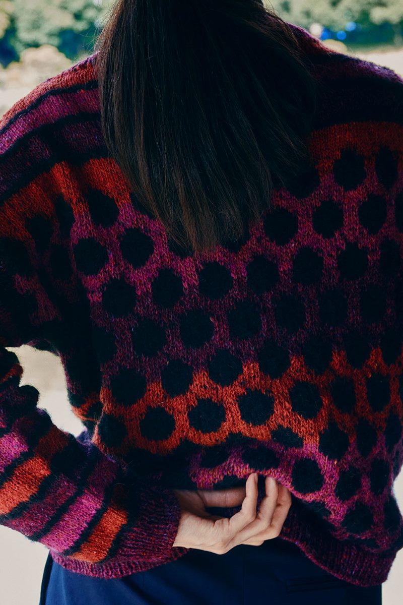 Isager Circles Stripes 2 kit tricot pull
