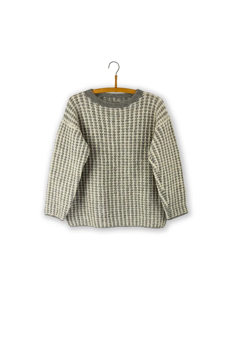 Isager Yarn Kits Easy Tversted Uld 2 kit tricot pull