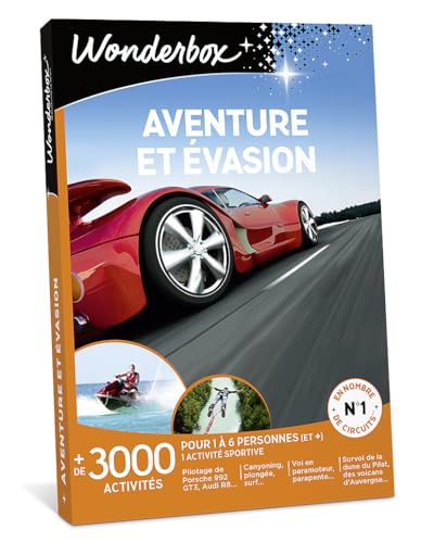 Wonderbox Sport & aventure coffret cadeau Aventure Évasion 1-6 pers