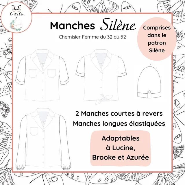 Laeti & Léa Manches Silène patron PDF chemisier 32-52