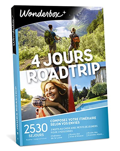 Wonderbox 4 Jours Road Trip coffret cadeau 3 nuits 2 pers