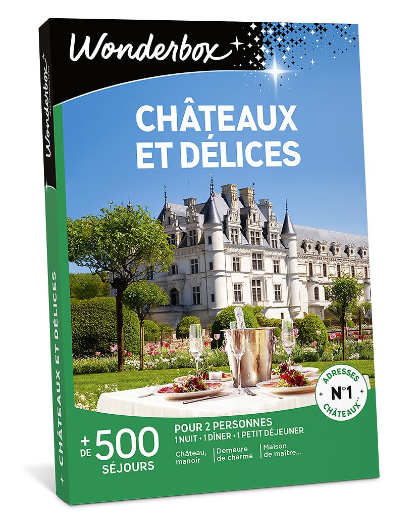 Wonderbox Châteaux et Délices coffret cadeau 2 pers avec dîner