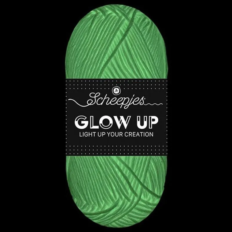 Scheepjes Glow Up fil phosphorescent blanc 50 g