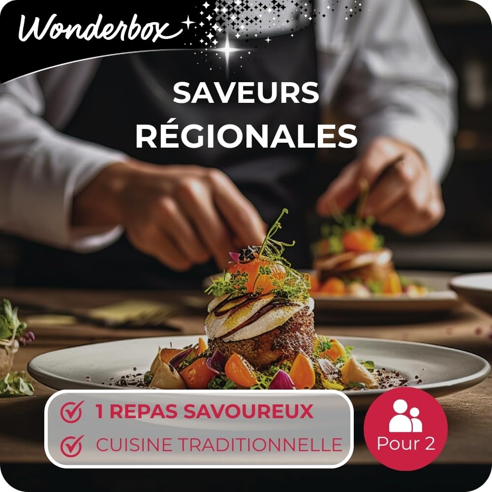 Wonderbox Saveurs Régionales coffret resto traditionnel 2 pers