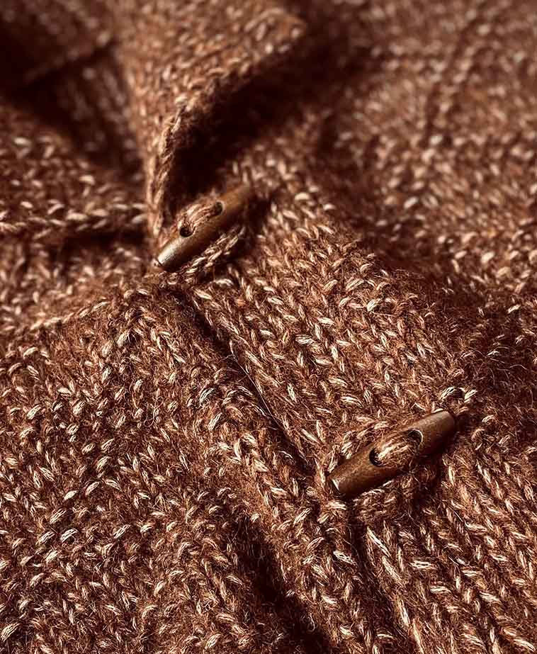 Isager Wooden Duffle boutons bois bûchette manteau
