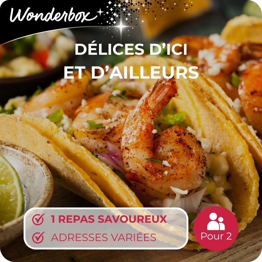 Wonderbox Délices d'Ici et d'Ailleurs coffret repas 2 personnes