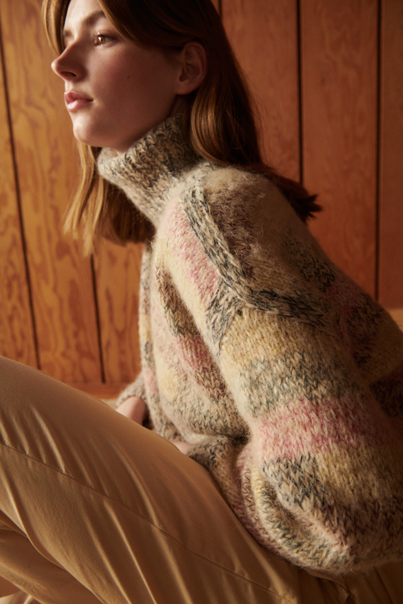 Isager Yarn Kits Brick sweater kit tricot pull à tricoter