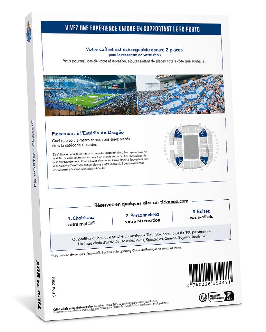 Wonderbox FC Porto Classic Match en Duo coffret 2 places