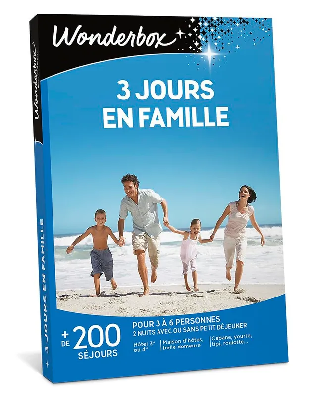 Wonderbox Séjour 3 Jours en Famille coffret 3-6 pers.
