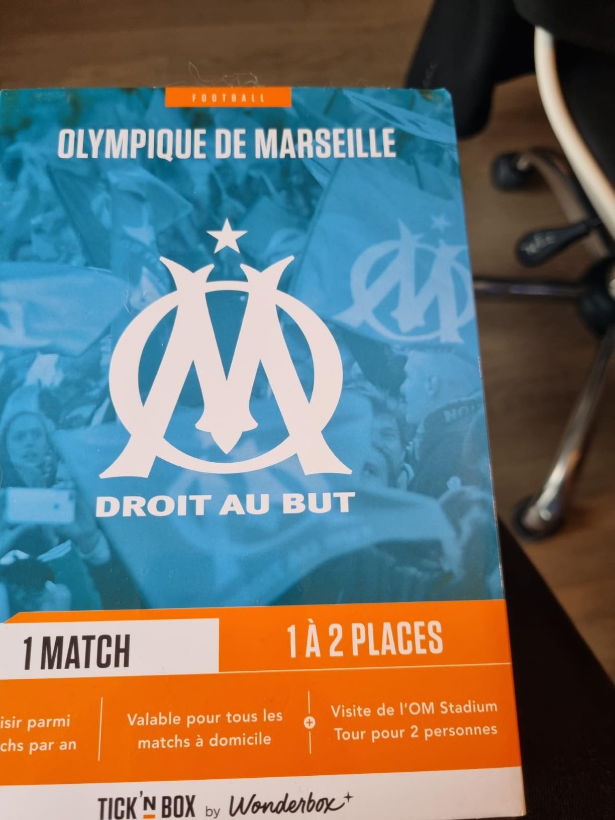 Tick'nBox OM match Vélodrome coffret foot billets domicile