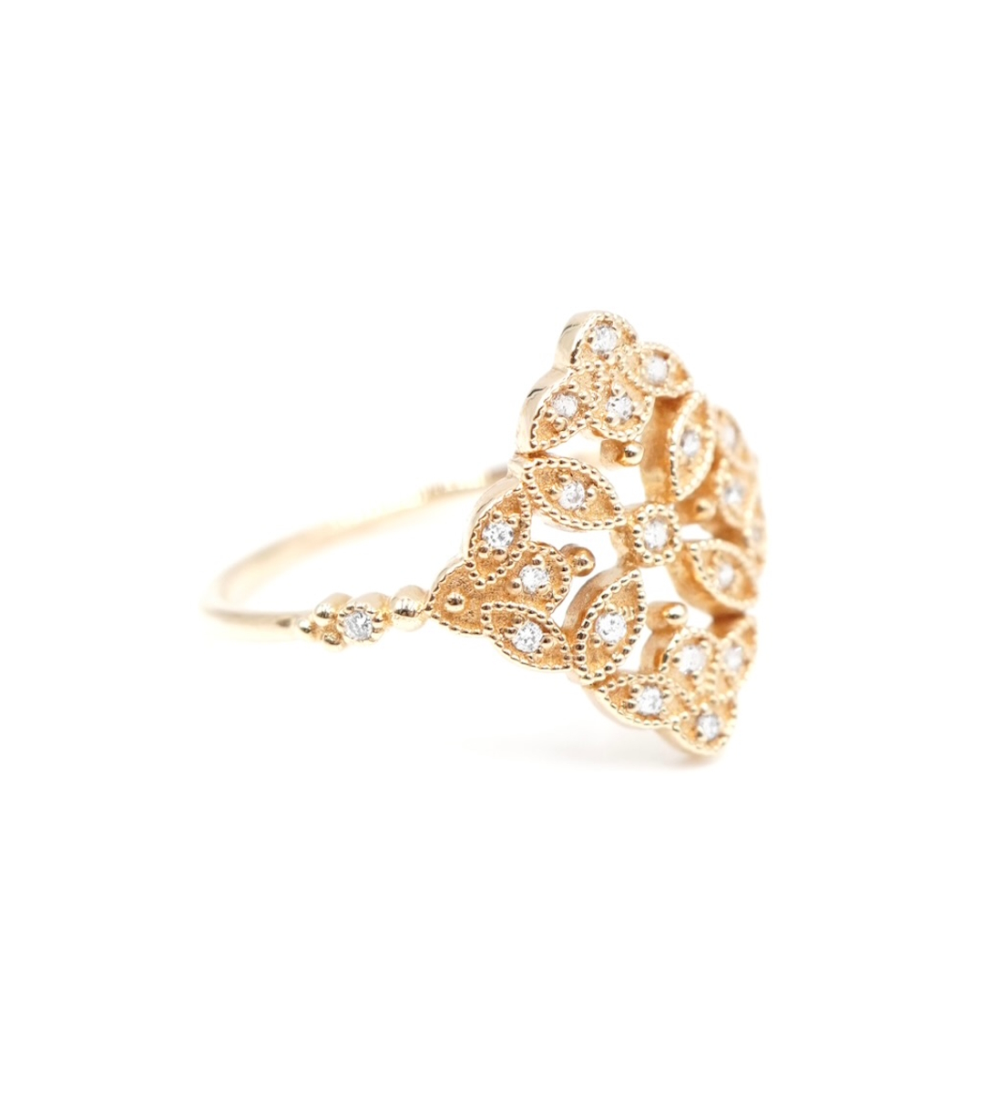 Angèle Brousse Romance bague XXL diamants or jaune 18ct
