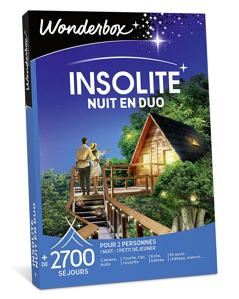 Wonderbox Insolite Nuit en Duo coffret 2 personnes petit-déjeuner