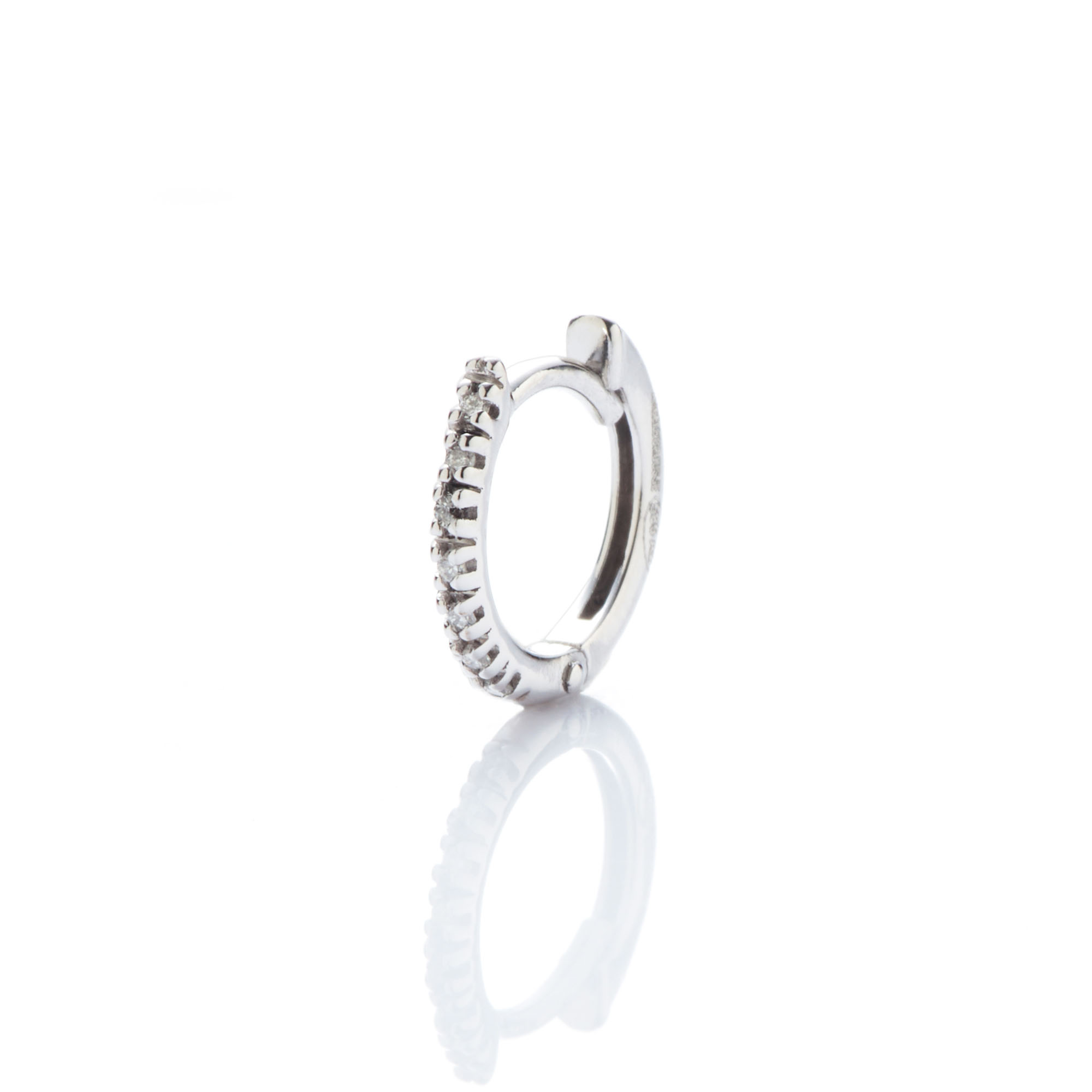 Angèle Brousse Dita Créole diamants boucles or blanc 14 carats