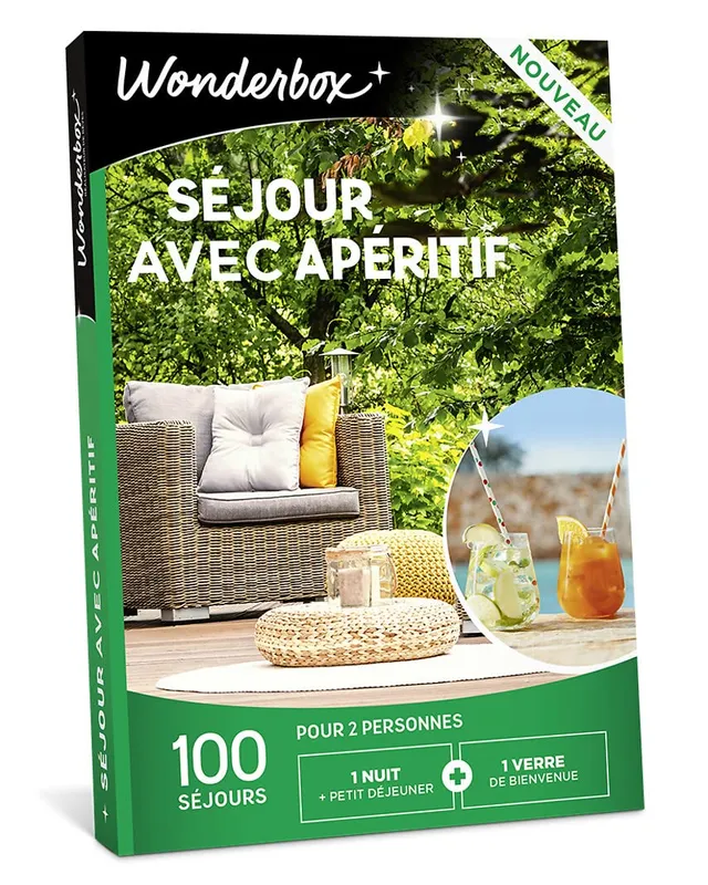 Wonderbox Séjour & week-end Apéritif coffret 2 pers 1 nuit