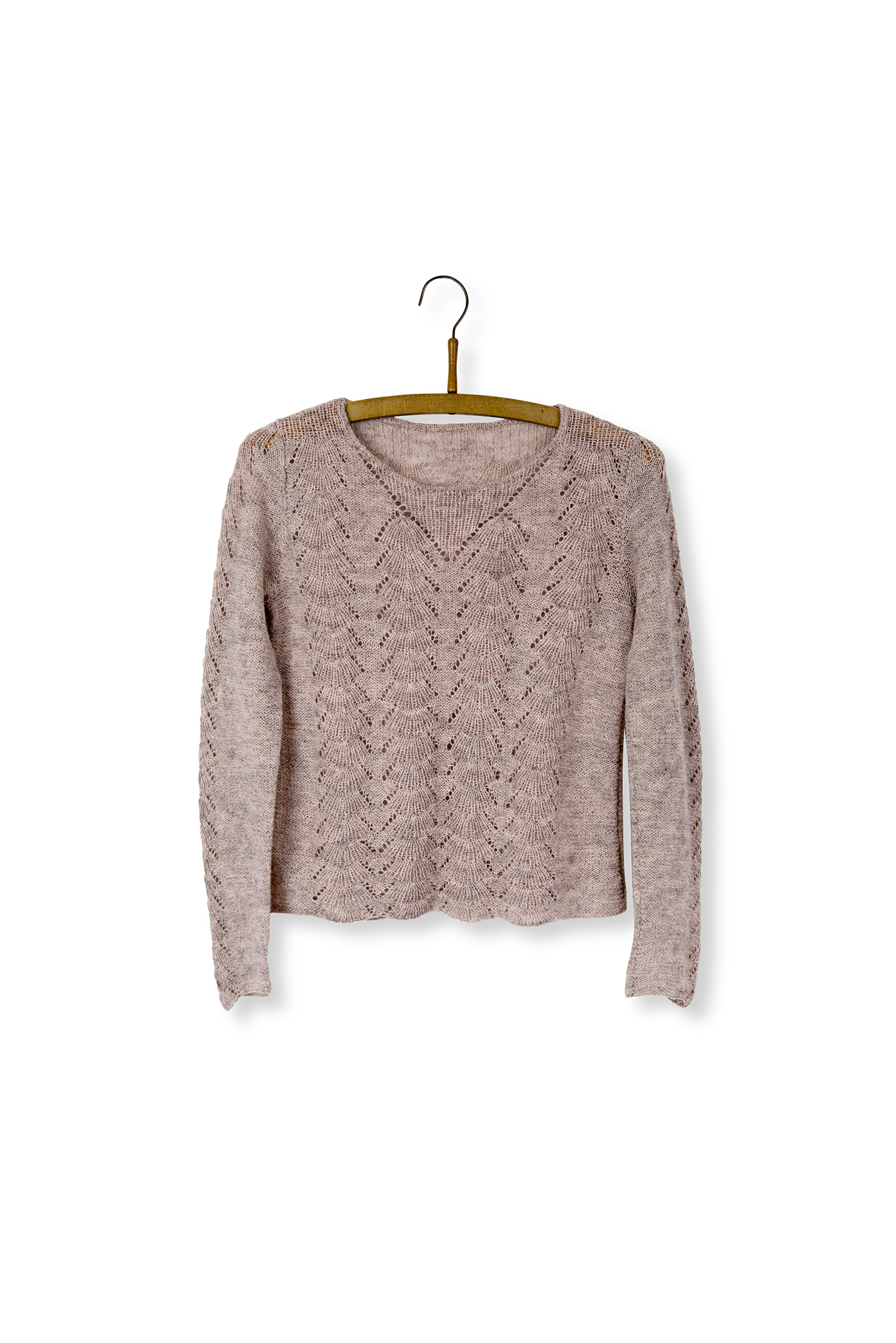 Isager Lace kit tricot pull dentelle ajouré