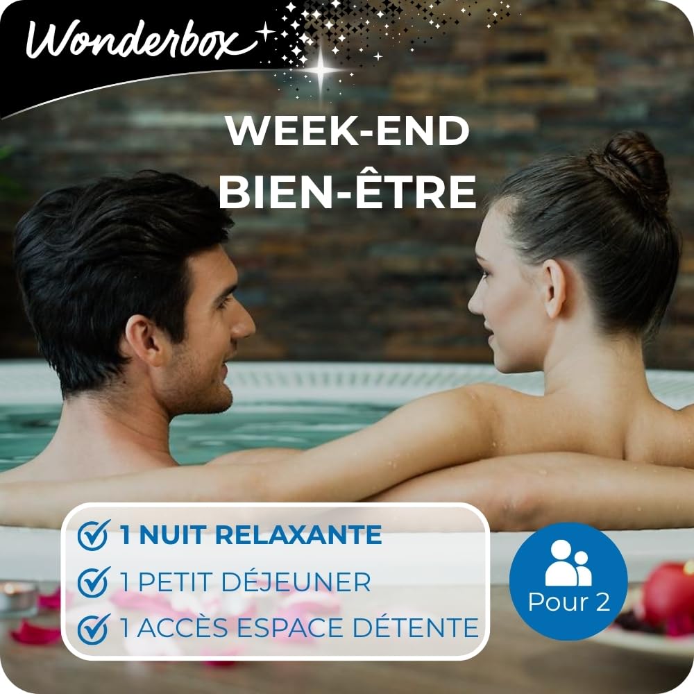 Wonderbox Week-End Bien-Être coffret cadeau 1 nuit 2 personnes spa