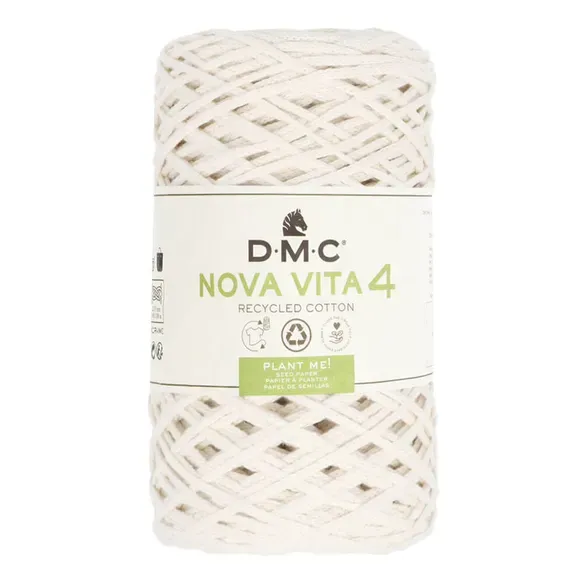 Valerie Fil Un Crochet DMC Eco Vita 4 001 fil recyclé écru 250g