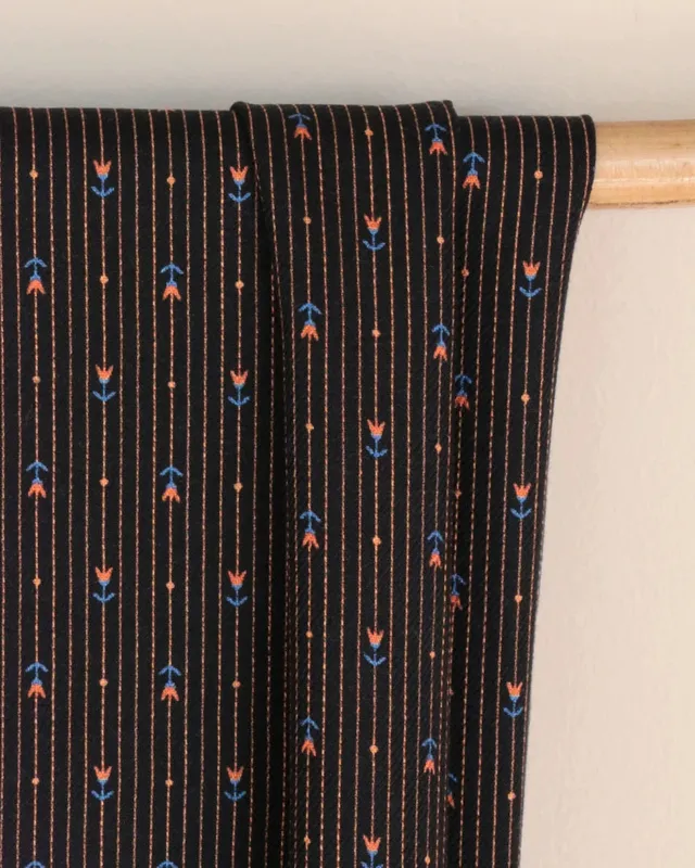 Laeti & Léa Amada coupon twill viscose 1 m noir Ecovero