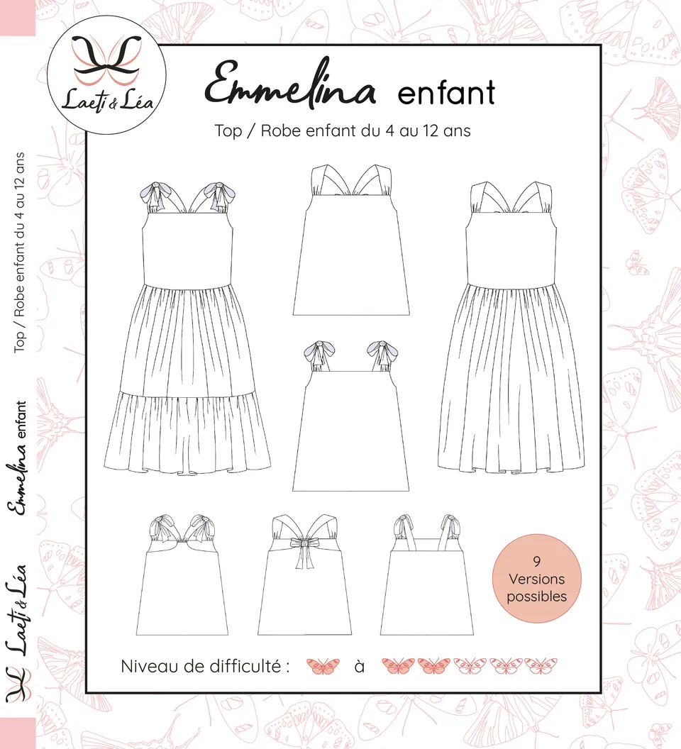 Laeti & Léa Emmelina Enfant patron robe top 4-12 ans PDF